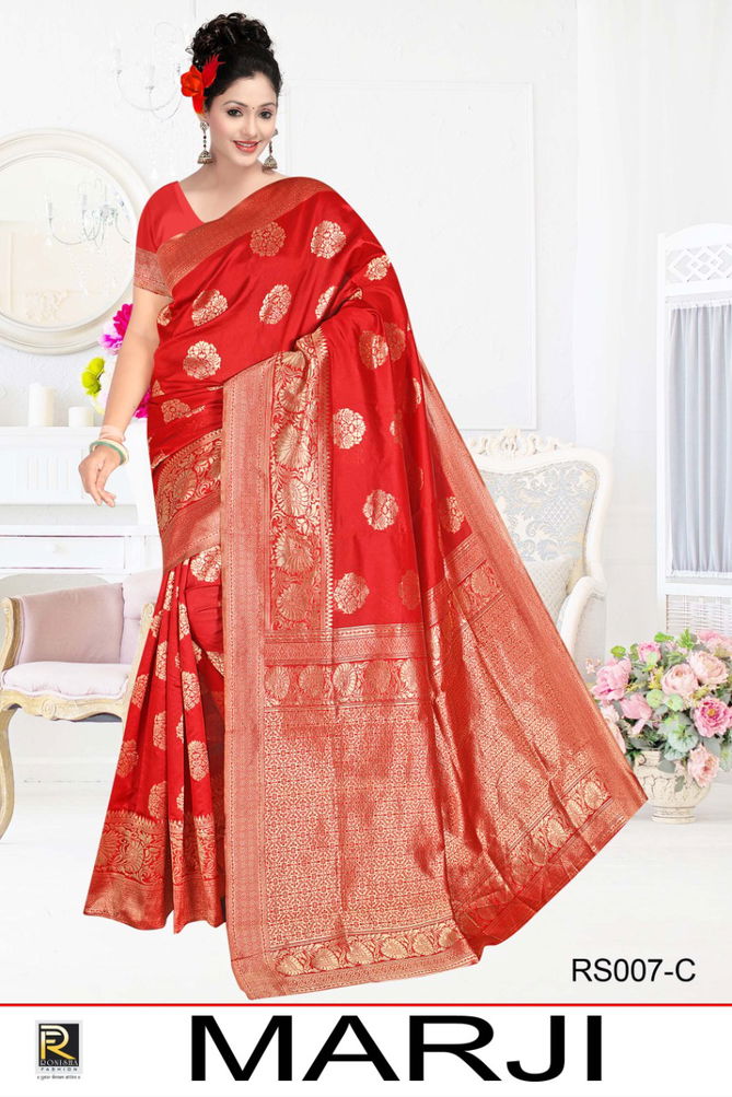 Ronisha Marji  Latest Fancy Casual Wear Designer Rich Look Exclusive Silk Saree Collection